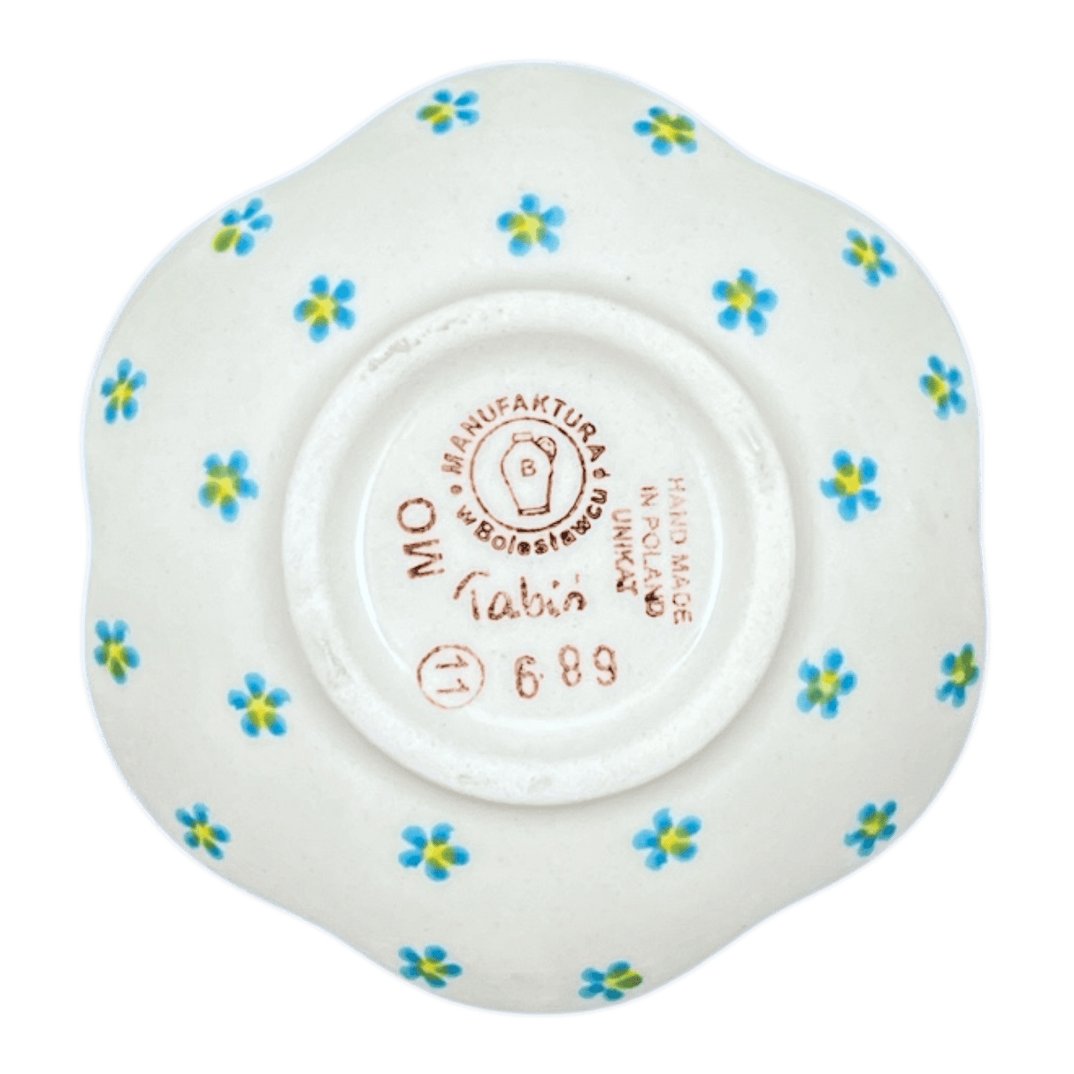 Bowl, Scalloped, Shallow, 4.25", (P205) in "Daisy Bouquet" by Manufaktura | P205S-TAB3