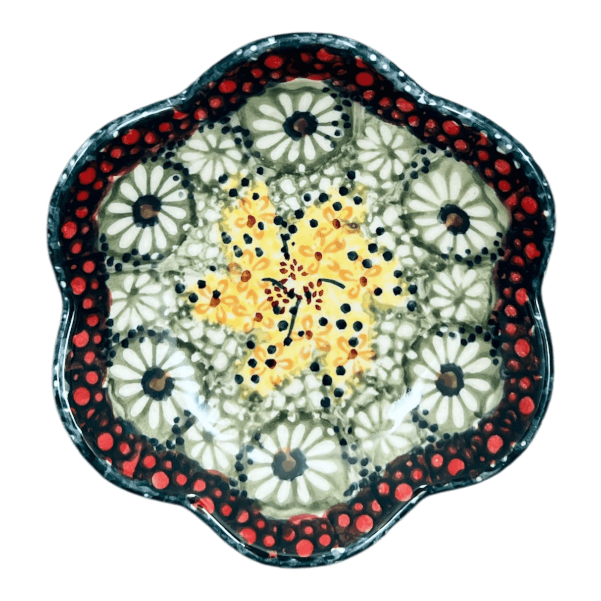 Bowl, Scalloped, Shallow, 4.25", (P205) in "Sunshine Grotto" by Manufaktura | P205S-WK52