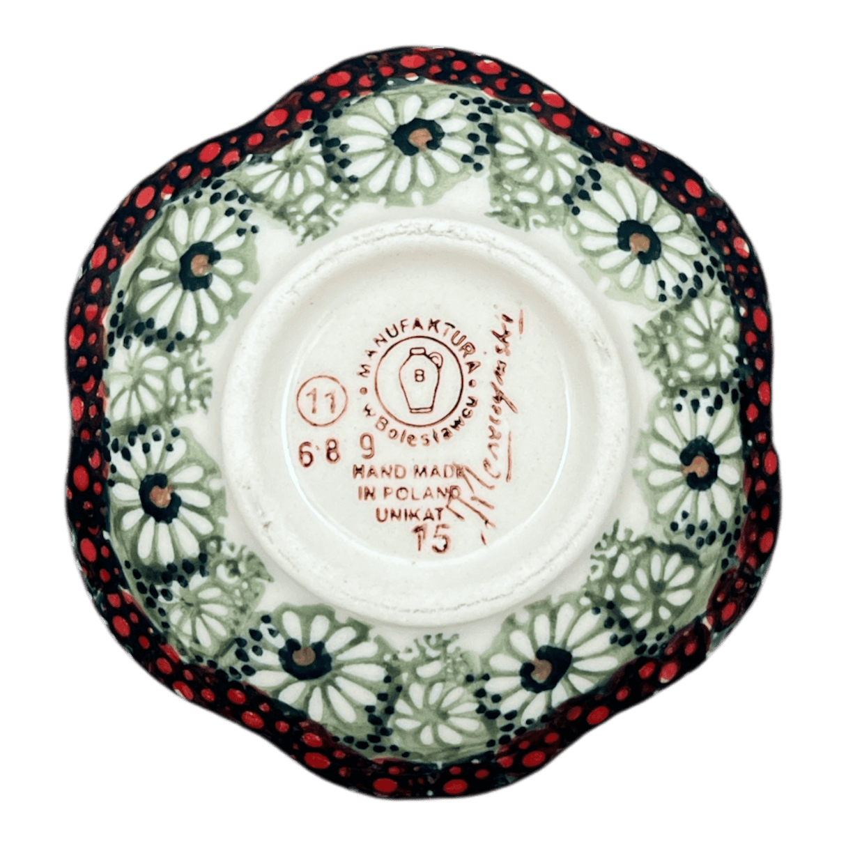 Bowl, Scalloped, Shallow, 4.25", (P205) in "Sunshine Grotto" by Manufaktura | P205S-WK52