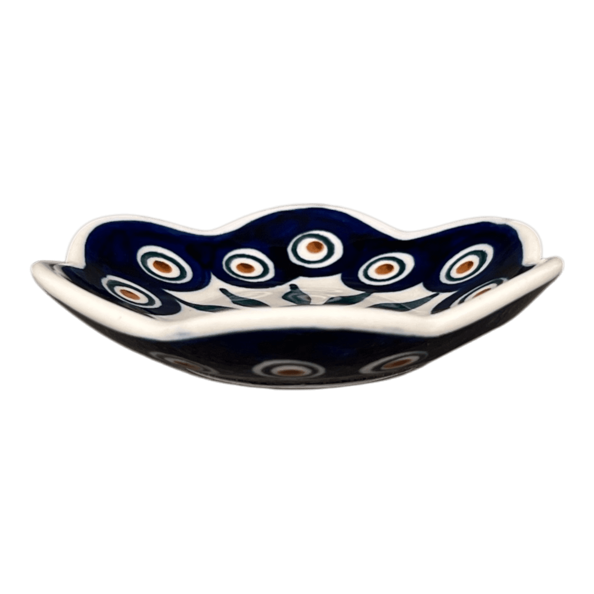 Bowl, Scalloped, Shallow, 4.25", (P205) in "Peacock" by Manufaktura | P205T-54