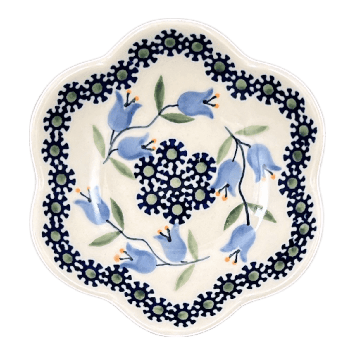 Bowl, Scalloped, Shallow, 4.25", (P205) in "Lily of the Valley" by Manufaktura | P205T-ASD