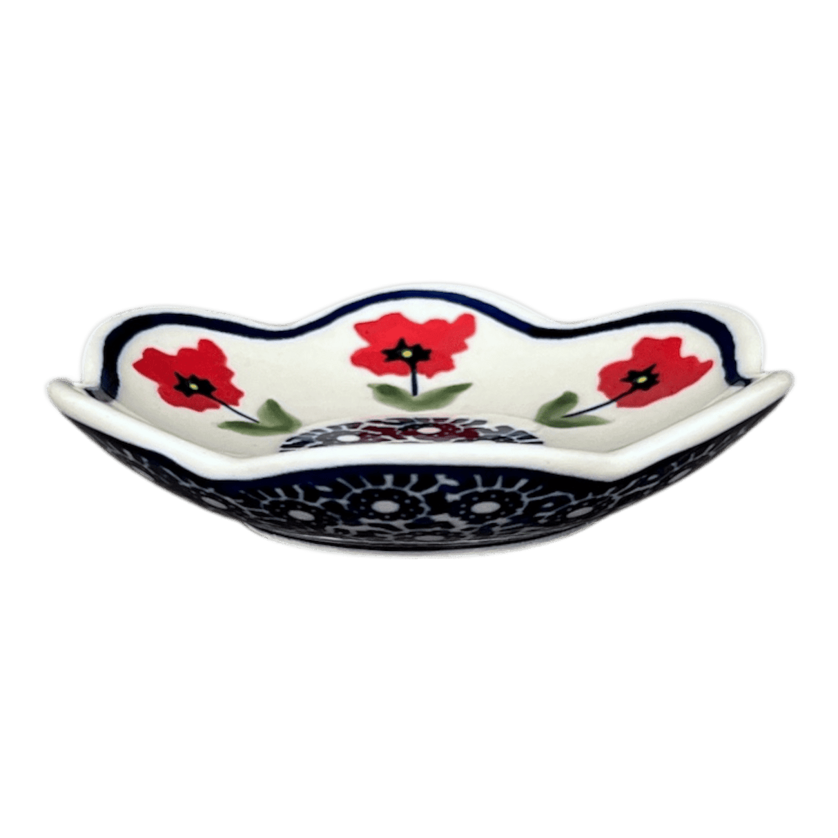Bowl, Scalloped, Shallow, 4.25", (P205) in "Poppy Garden" by Manufaktura | P205T-EJ01