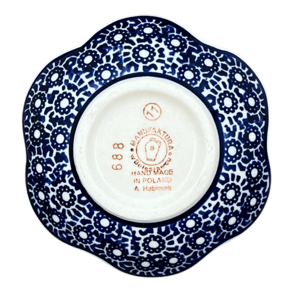 Bowl, Scalloped, Shallow, 4.25", (P205) in "Poppy Garden" by Manufaktura | P205T-EJ01