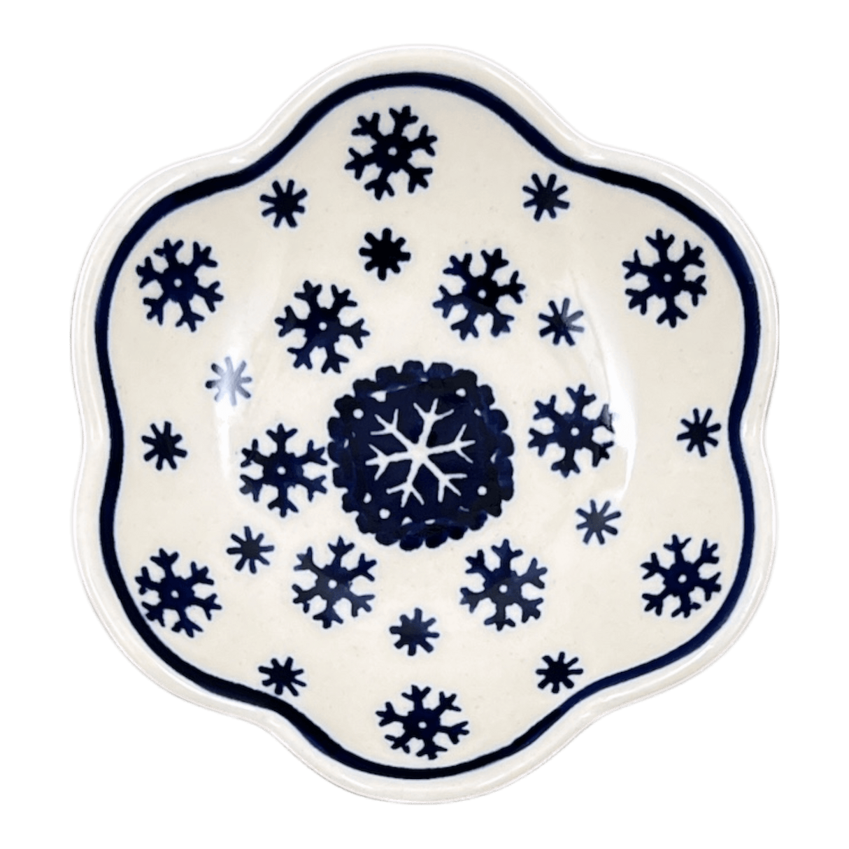 Bowl, Scalloped, Shallow, 4.25", (P205) in "Snow Drift" by Manufaktura | P205T-PZ