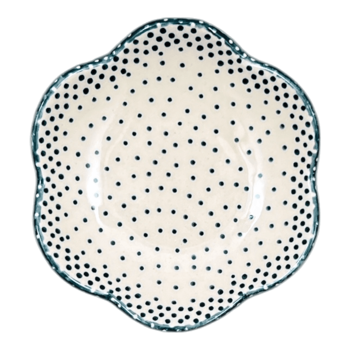 Bowl, Scalloped, Shallow, 4.25", (P205) in "Misty Green" by Manufaktura | P205U-61Z