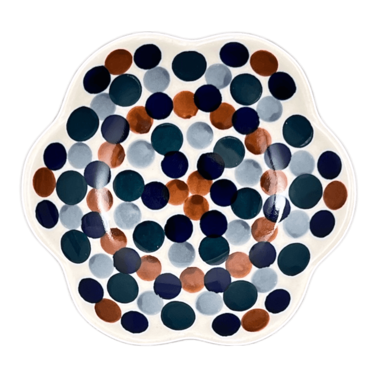 Bowl, Scalloped, Shallow, 4.25", (P205) in "Fall Confetti" by Manufaktura | P205U-BM01