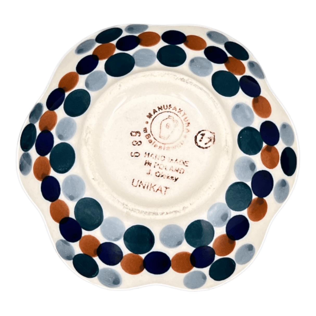 Bowl, Scalloped, Shallow, 4.25", (P205) in "Fall Confetti" by Manufaktura | P205U-BM01