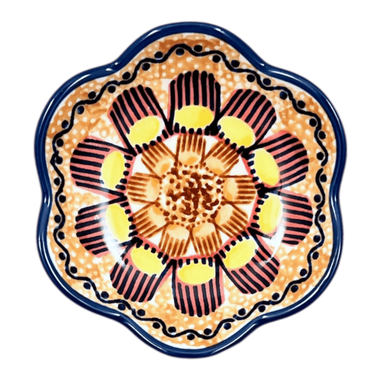 Bowl, Scalloped, Shallow, 4.25", (P205) in "Desert Sunrise" by Manufaktura | P205U-KLJ