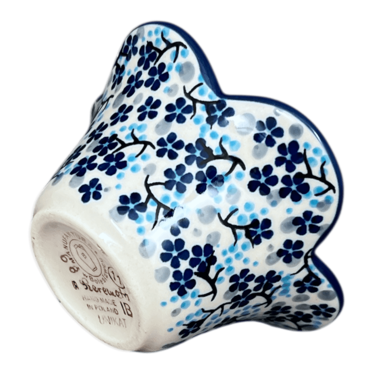 Bowl, Scalloped, 2" in "Scattered Blues" by Manufaktura | P206S-AS45