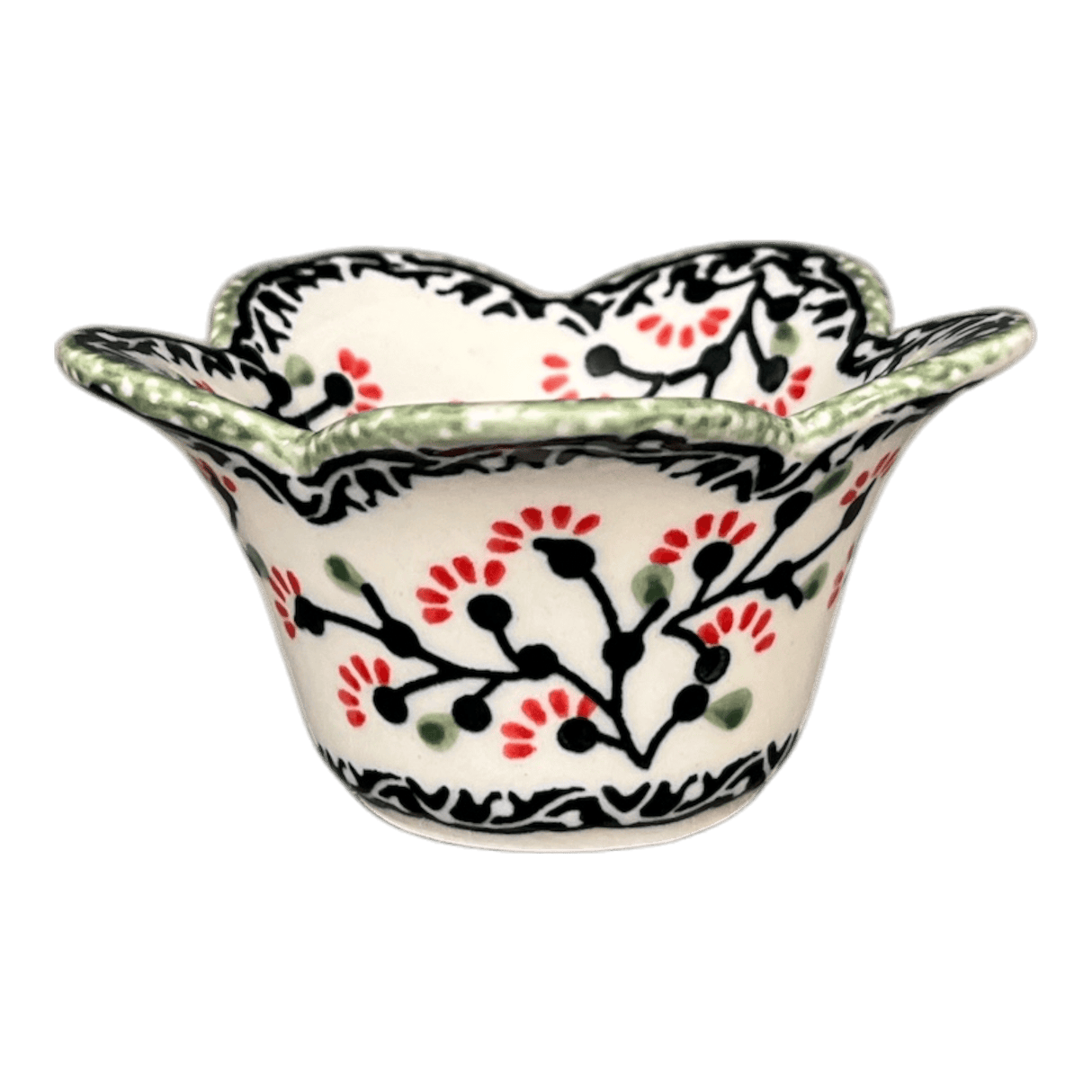 Bowl, Scalloped, 2" in "Cherry Blossoms" by Manufaktura | P206S-DPGJ