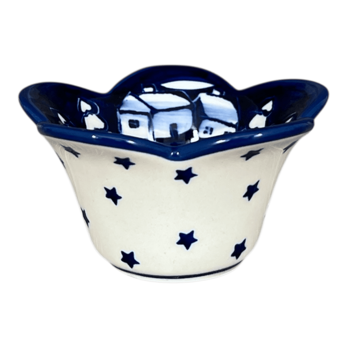 Bowl, Scalloped, 2" in "Winter's Eve" by Manufaktura | P206S-IBZ