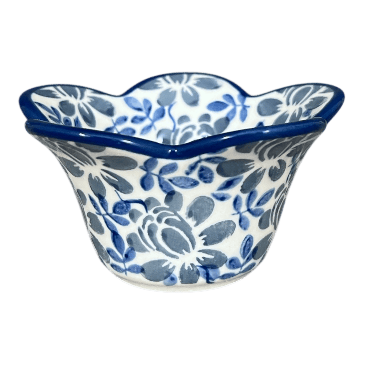 Bowl, Scalloped, 2" in "English Blue" by Manufaktura | P206U-AS53