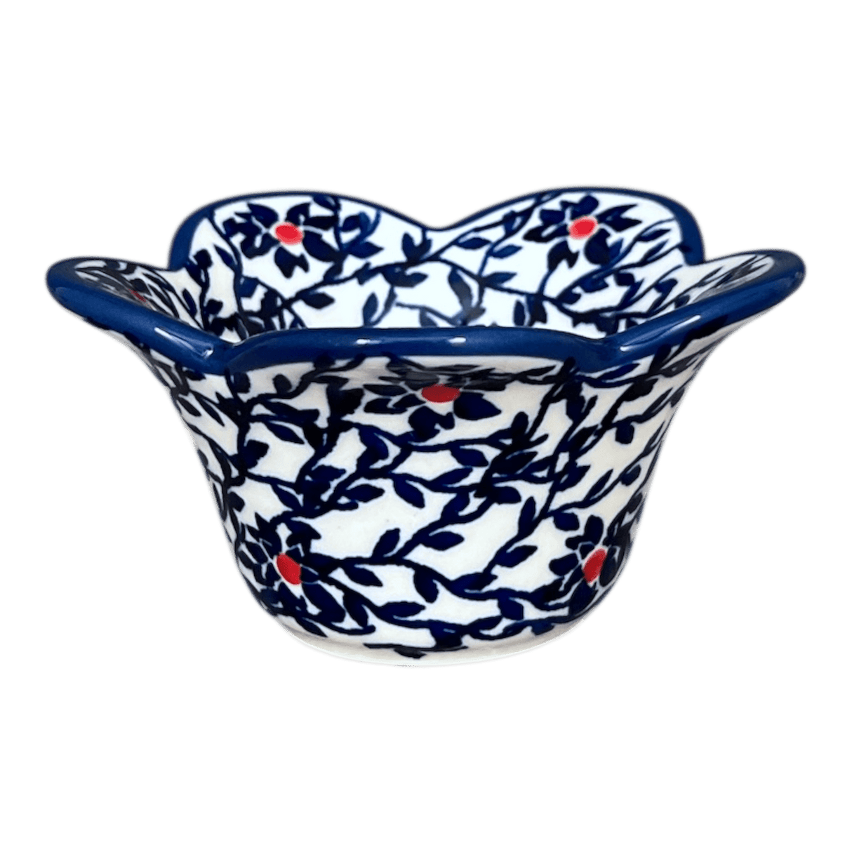 Bowl, Scalloped, 2" in "Blue Canopy" by Manufaktura | P206U-IS04