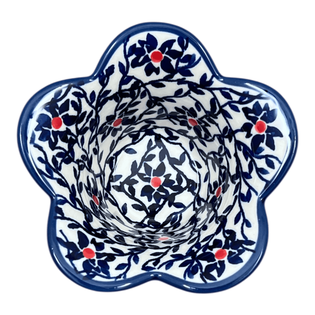 Bowl, Scalloped, 2" in "Blue Canopy" by Manufaktura | P206U-IS04