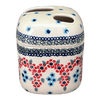 Polish Pottery Toothbrush Holder (Floral Symmetry) | P213T-DH18 at PolishPotteryOutlet.com