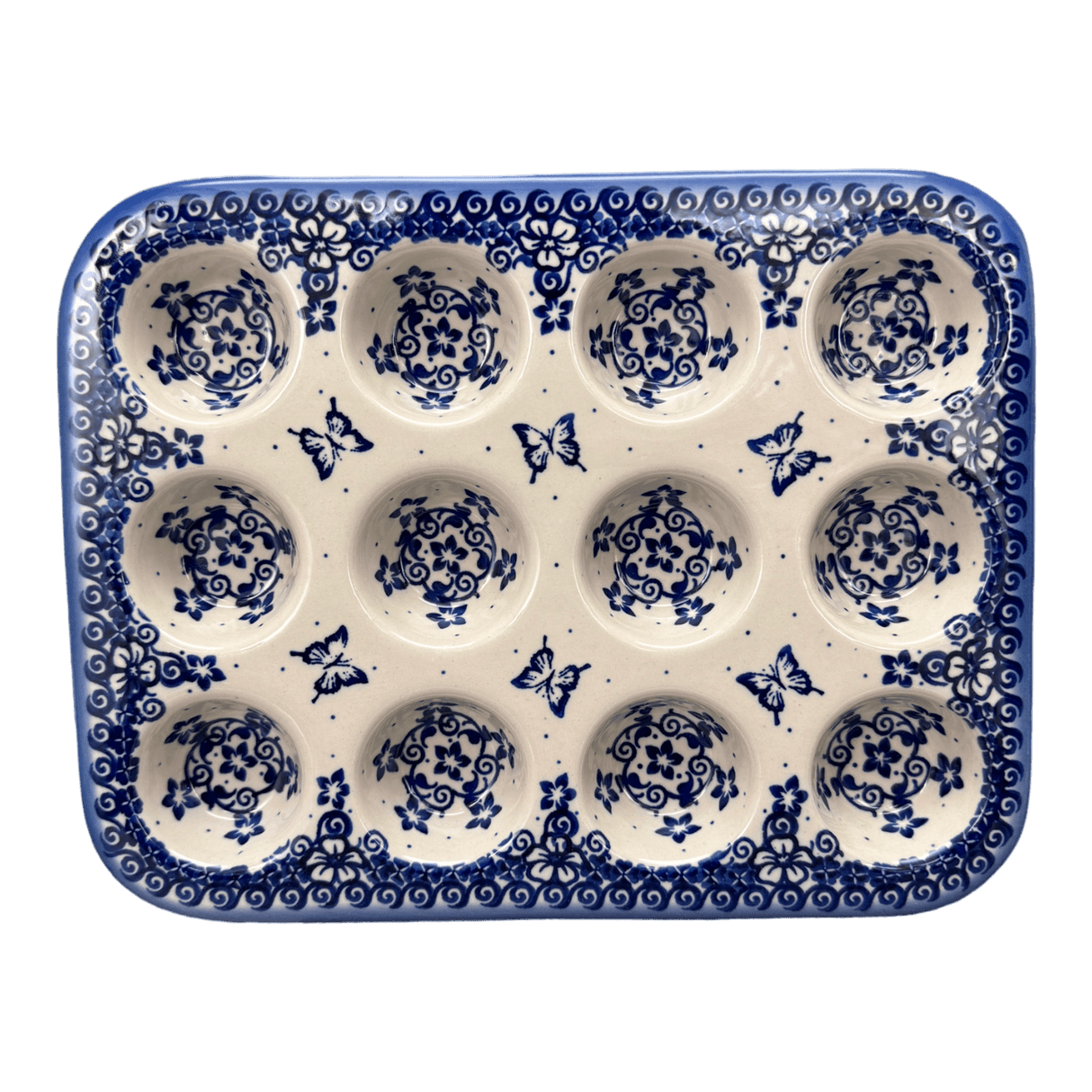 Muffin Pan, 12 Cup Mini in "Butterfly Blues" by Andy | NDA169-17