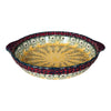 Polish Pottery Pie Plate with Handles (Sunshine Grotto) | Z148S-WK52 at PolishPotteryOutlet.com