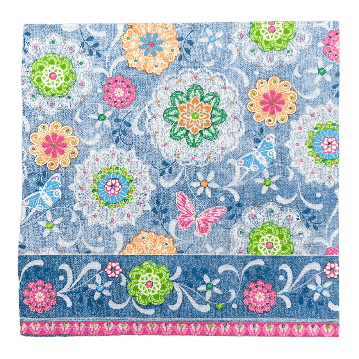 Paper Dinner Napkins in "Butterfly Mandalas" by MAKI | NAPKIN-MANDALA