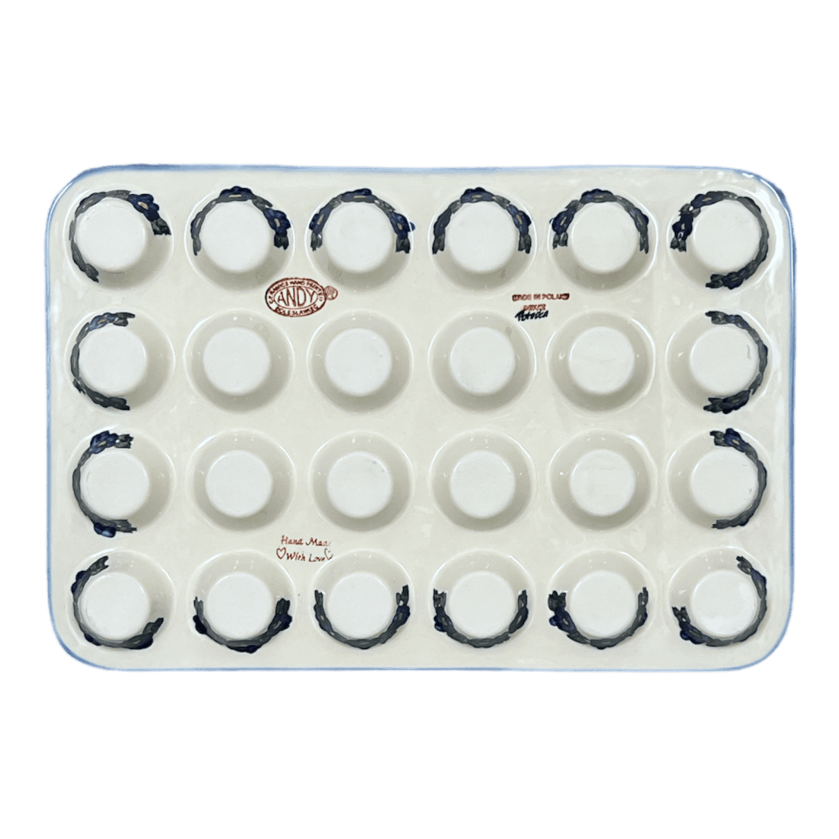 Muffin Pan, 24 Cup Mini, 17" x 11.25" in "Blue Cascade" by Andy | NDA168-A31