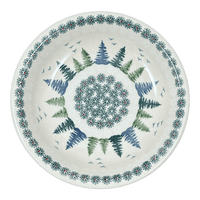 A picture of a Polish Pottery 9.25" Pasta Bowl (Pine Forest) | T159S-PS29 as shown at PolishPotteryOutlet.com/products/9-25-pasta-bowl-pine-forest-t159s-ps29