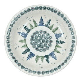 Polish Pottery 9.25" Pasta Bowl (Pine Forest) | T159S-PS29 Additional Image at PolishPotteryOutlet.com
