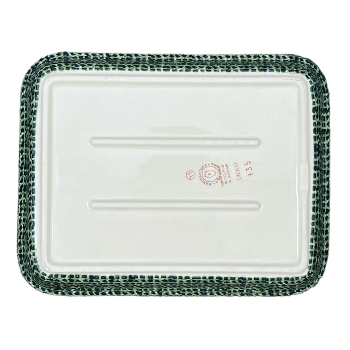 Baker, Rectangular, Shallow, 8"x10" in "Bouncing Blue Blossoms" by Manufaktura | P103U-IM03