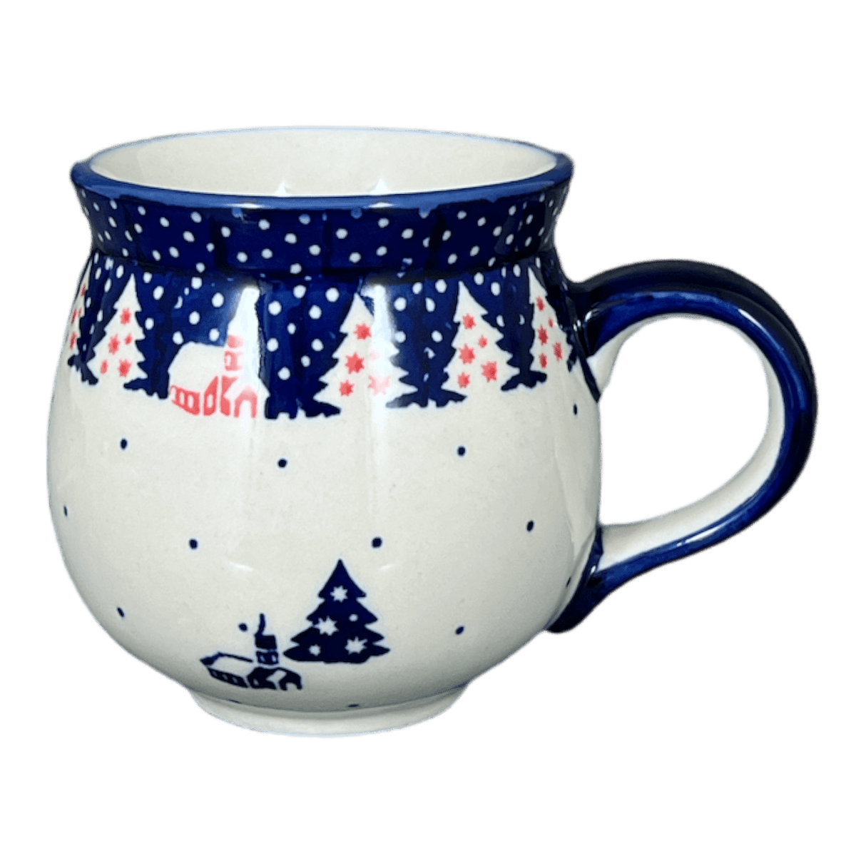 Mug, Belly Mug, 10 oz Medium in "Christmas Chapel" by Manufaktura | K090T-CHDK