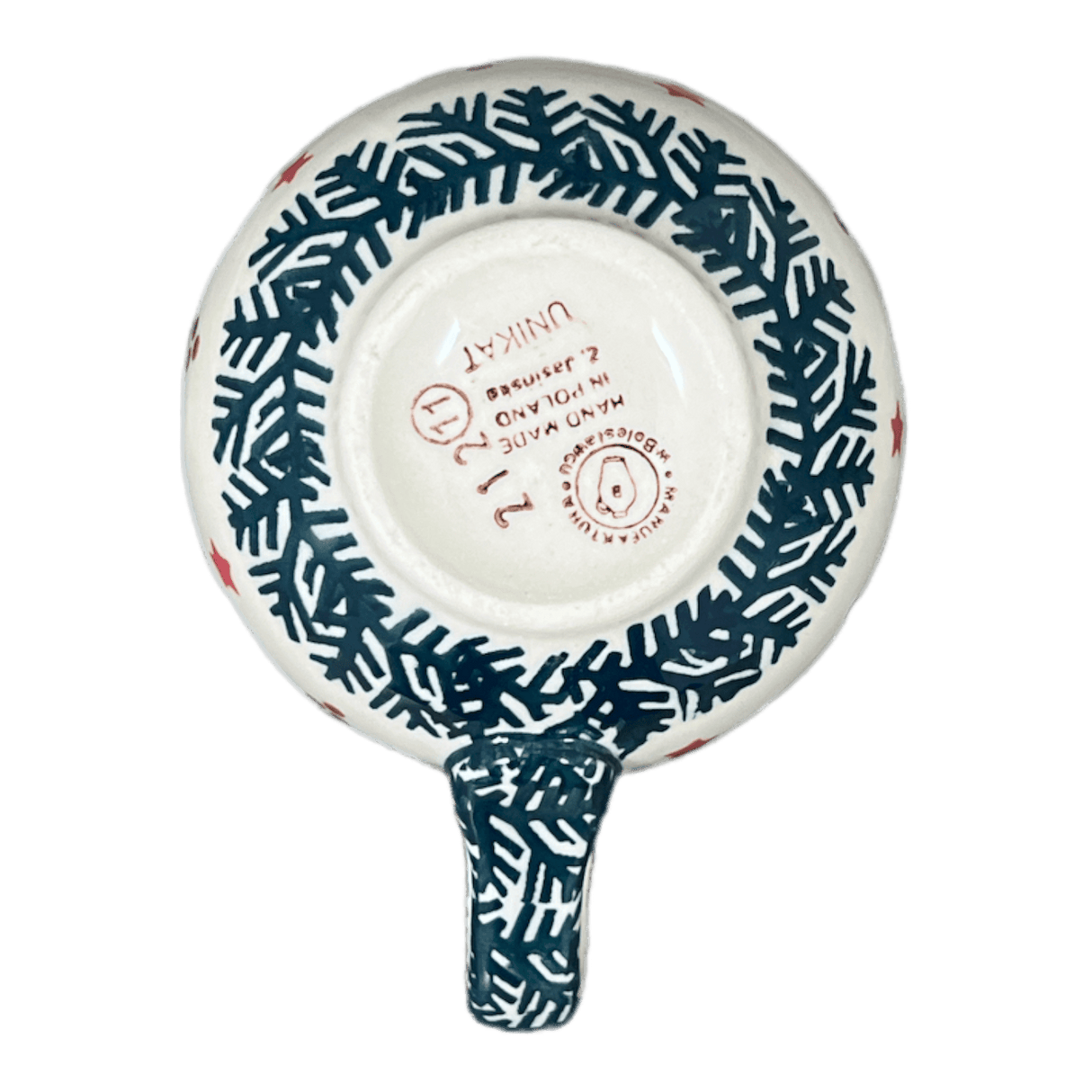 Mug, Belly Mug, 10 oz Medium in "Evergreen Bells" by Manufaktura | K090U-PZDG