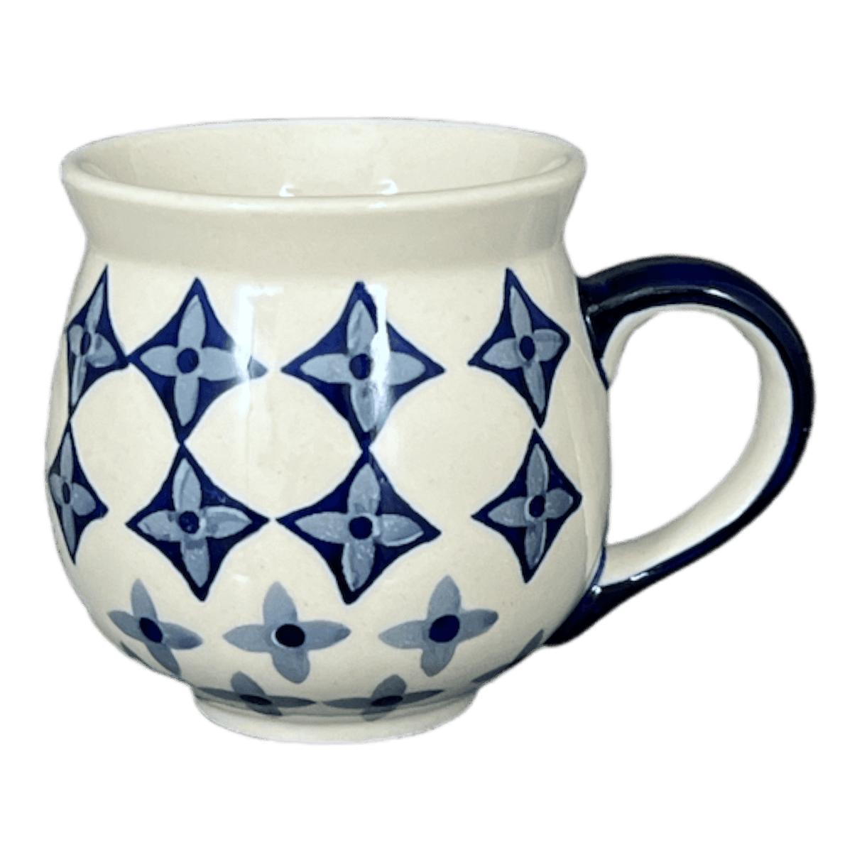 Mug, Belly Mug, 10 oz Medium in "Field of Diamonds" by Manufaktura | K090T-ZP04