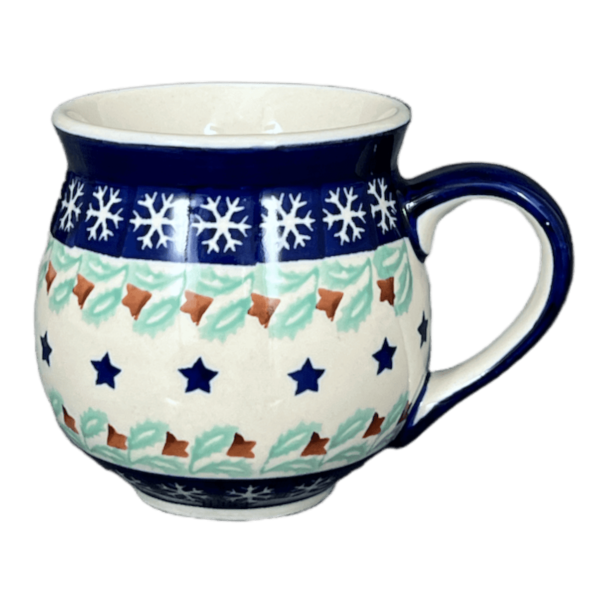 Mug, Belly Mug, 10 oz Medium in "Starry Wreath" by Manufaktura | K090T-PZG