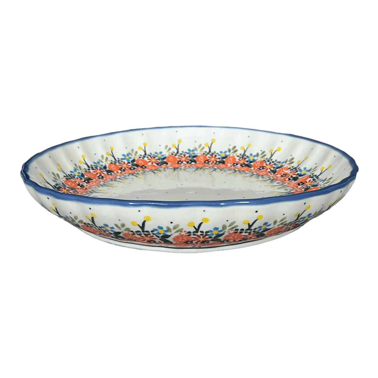 Bowl, Round, Shallow, 12.5" in "Bright Bouquet" by Andy | NDA199-A55