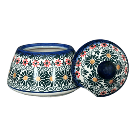 Polish Pottery 4" Bell Sugar Bowl (Garden Breeze) | NDA76-A48 Additional Image at PolishPotteryOutlet.com