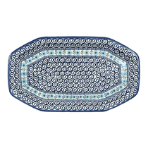 10.5" x 18.5" Angular Tray (Blue Daisy Spiral) | NDA333-38