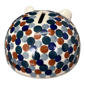 Polish Pottery Hedgehog Bank (Fall Confetti) | S005U-BM01 Additional Image at PolishPotteryOutlet.com