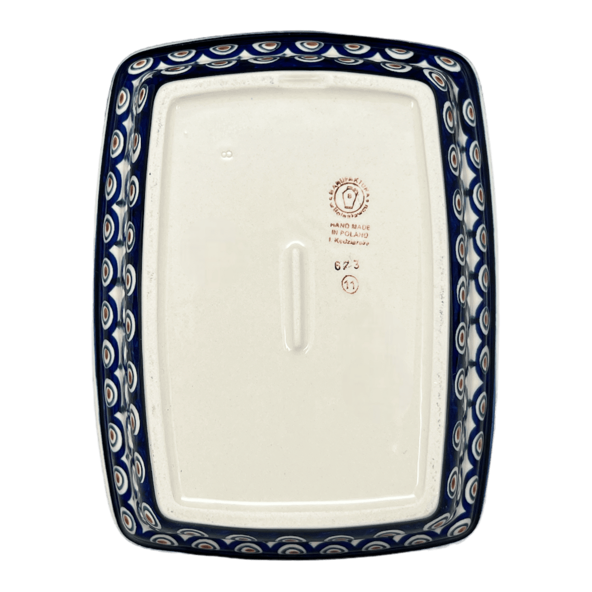 Casserole, Rectangular, Deep, 7.5" x 10" in "Floral Peacock" by Manufaktura | S105T-54KK