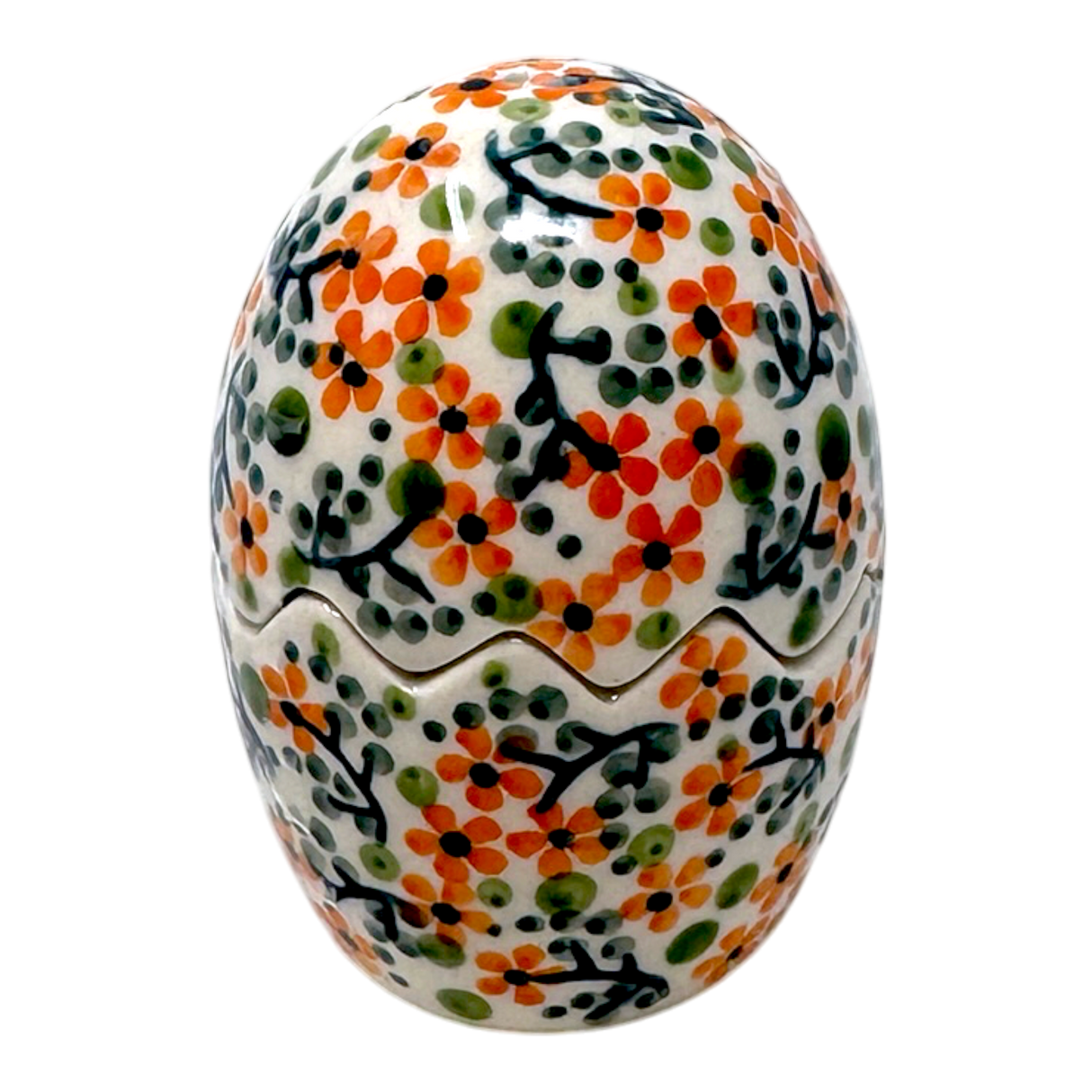 Salt & Pepper, Egg, 3" in "Peach Blossoms" by Manufaktura | S115S-AS46