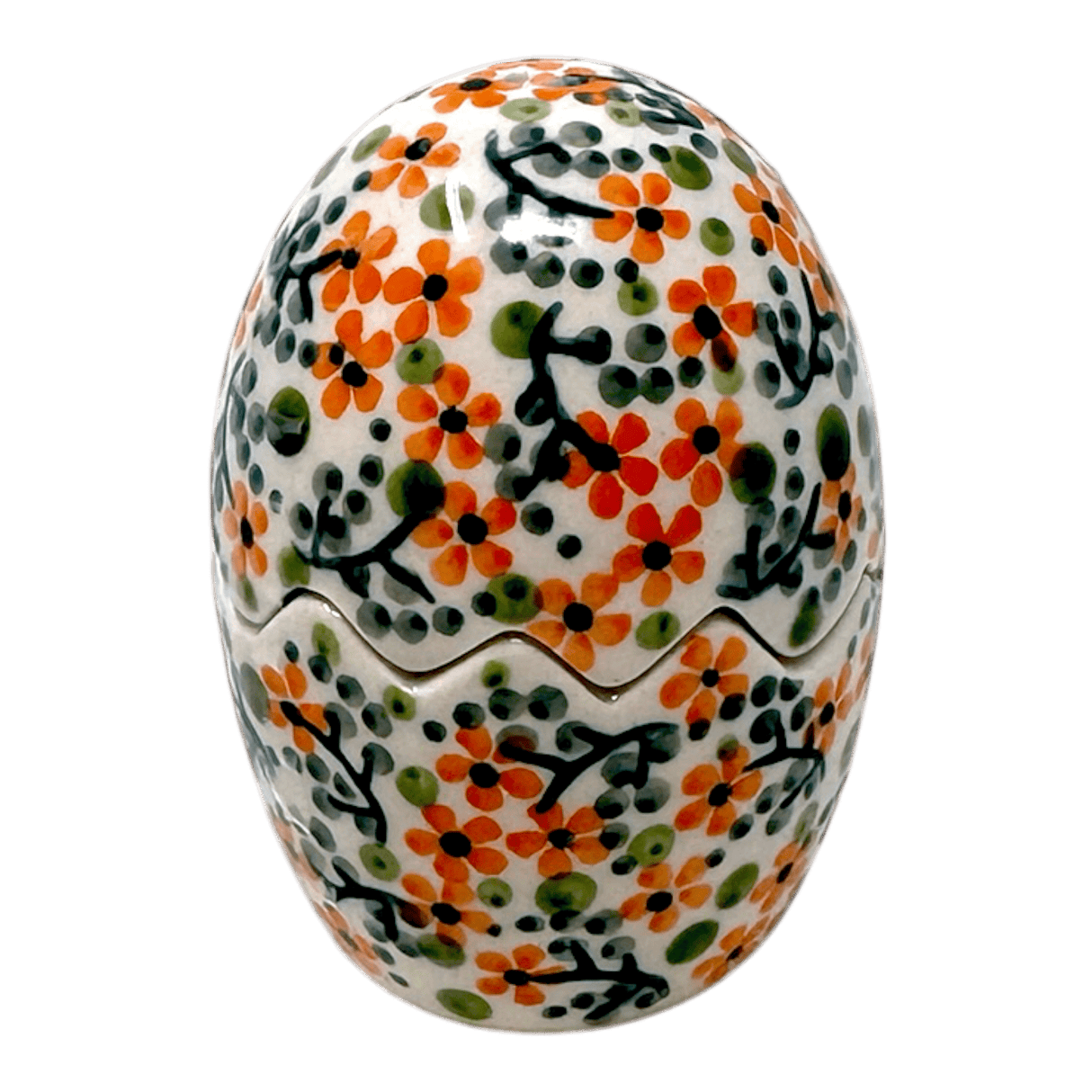 Salt & Pepper, Egg, 3" in "Peach Blossoms" by Manufaktura | S115S-AS46