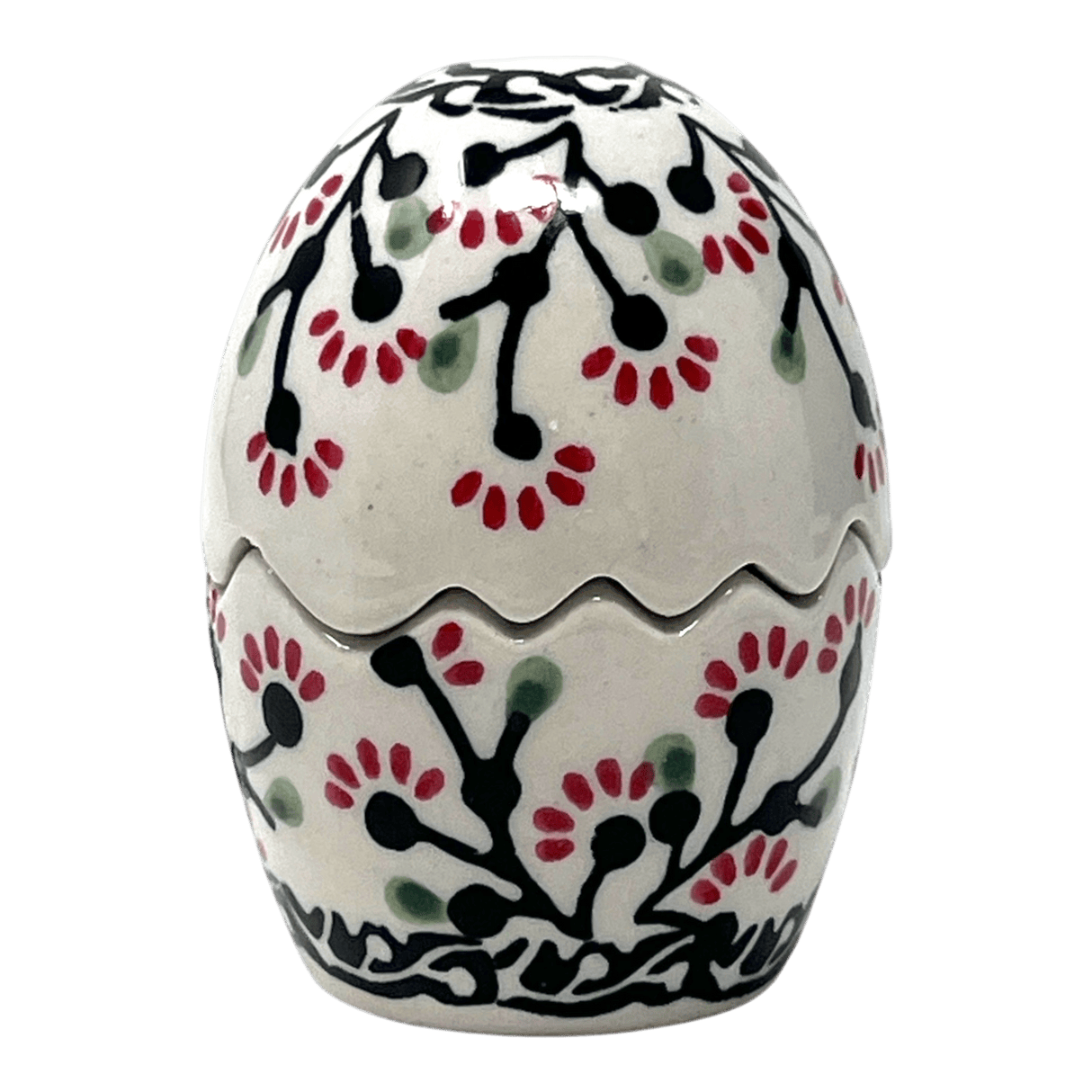 Salt & Pepper, Egg, 3" in "Cherry Blossoms" by Manufaktura | S115S-DPGJ