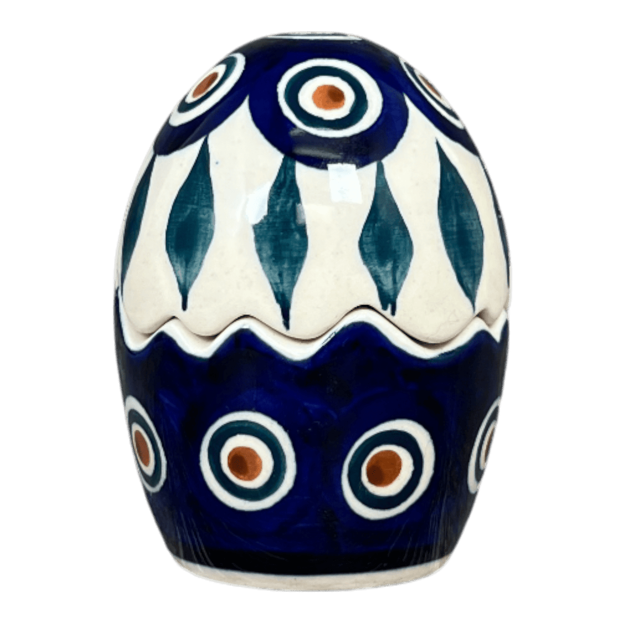 Salt & Pepper, Egg, 3" in "Peacock" by Manufaktura | S115T-54