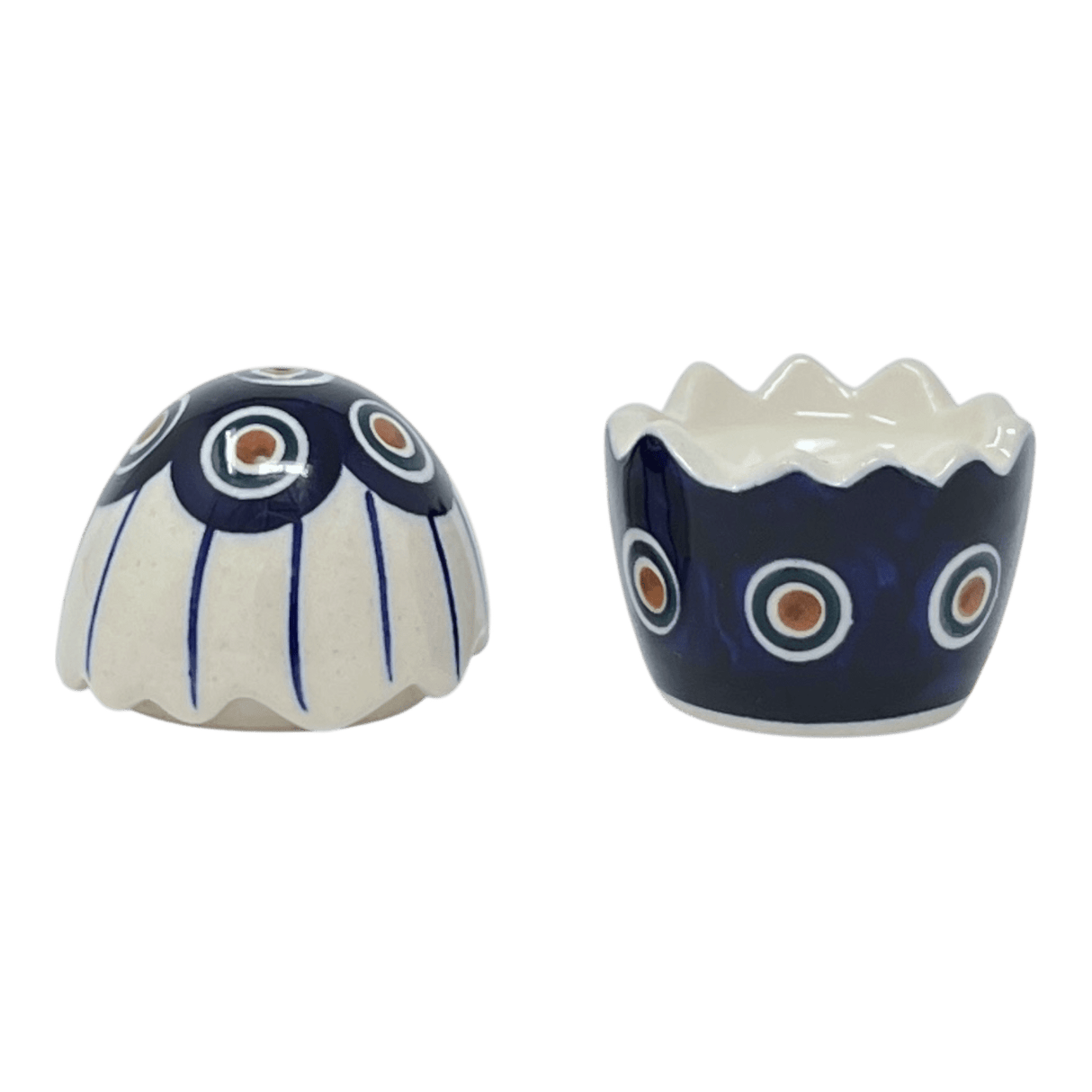 Salt & Pepper, Egg, 3" in "Peacock in Line" by Manufaktura | S115T-54A