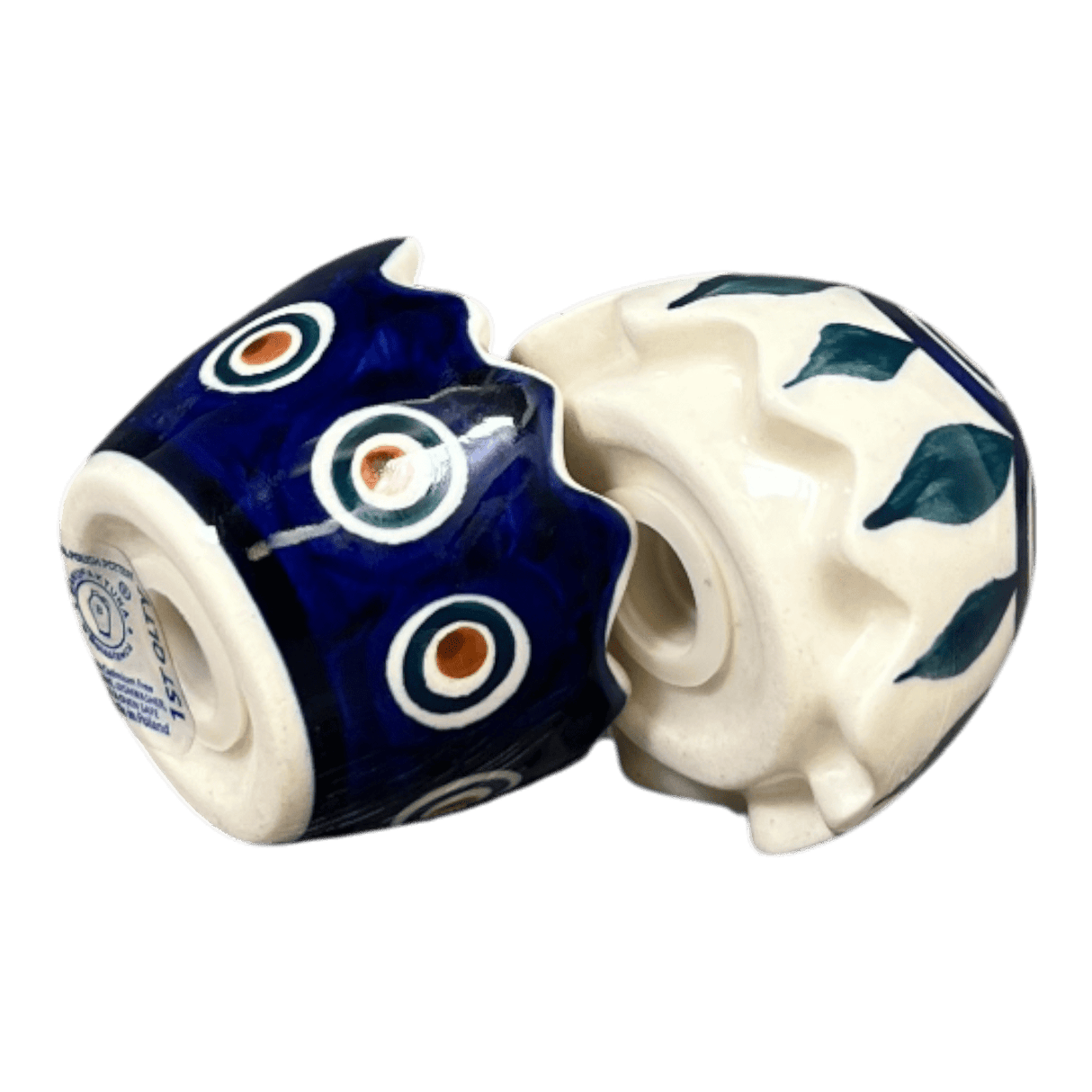 Salt & Pepper, Egg, 3" in "Peacock" by Manufaktura | S115T-54