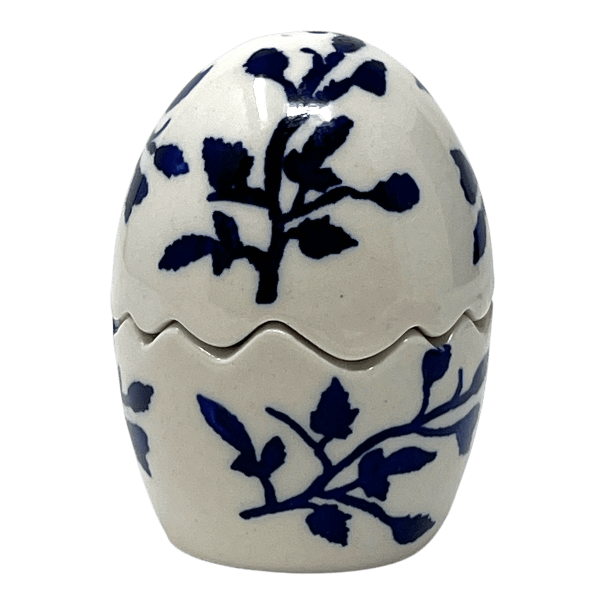 Salt & Pepper, Egg, 3" in "Blue Spray" by Manufaktura | S115T-LISK