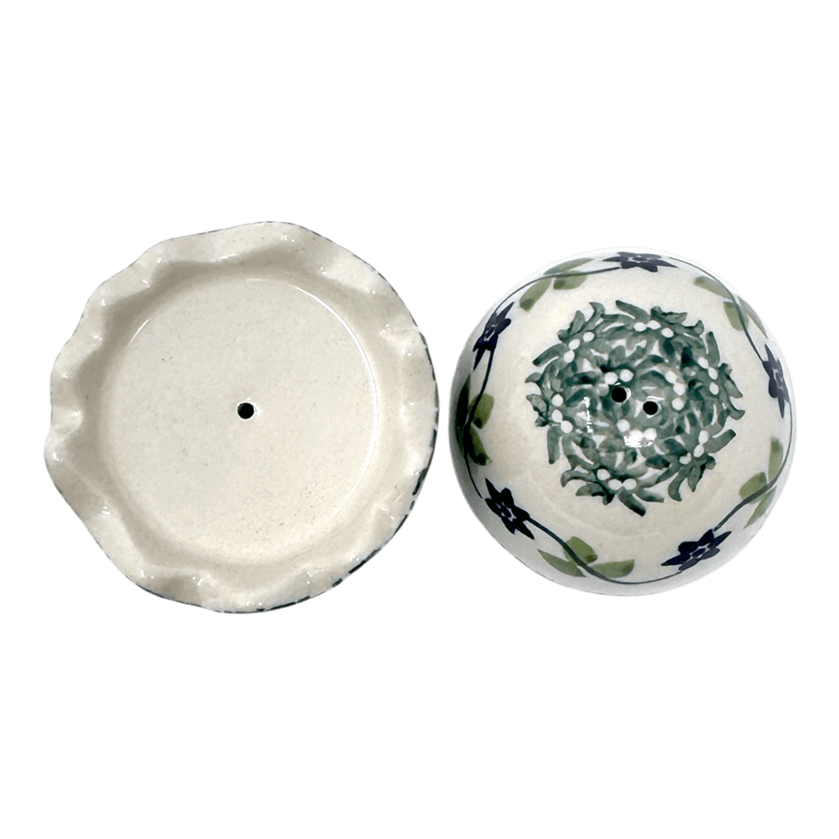 Salt & Pepper, Egg, 3" in "Woven Starflowers" by Manufaktura | S115T-RV01