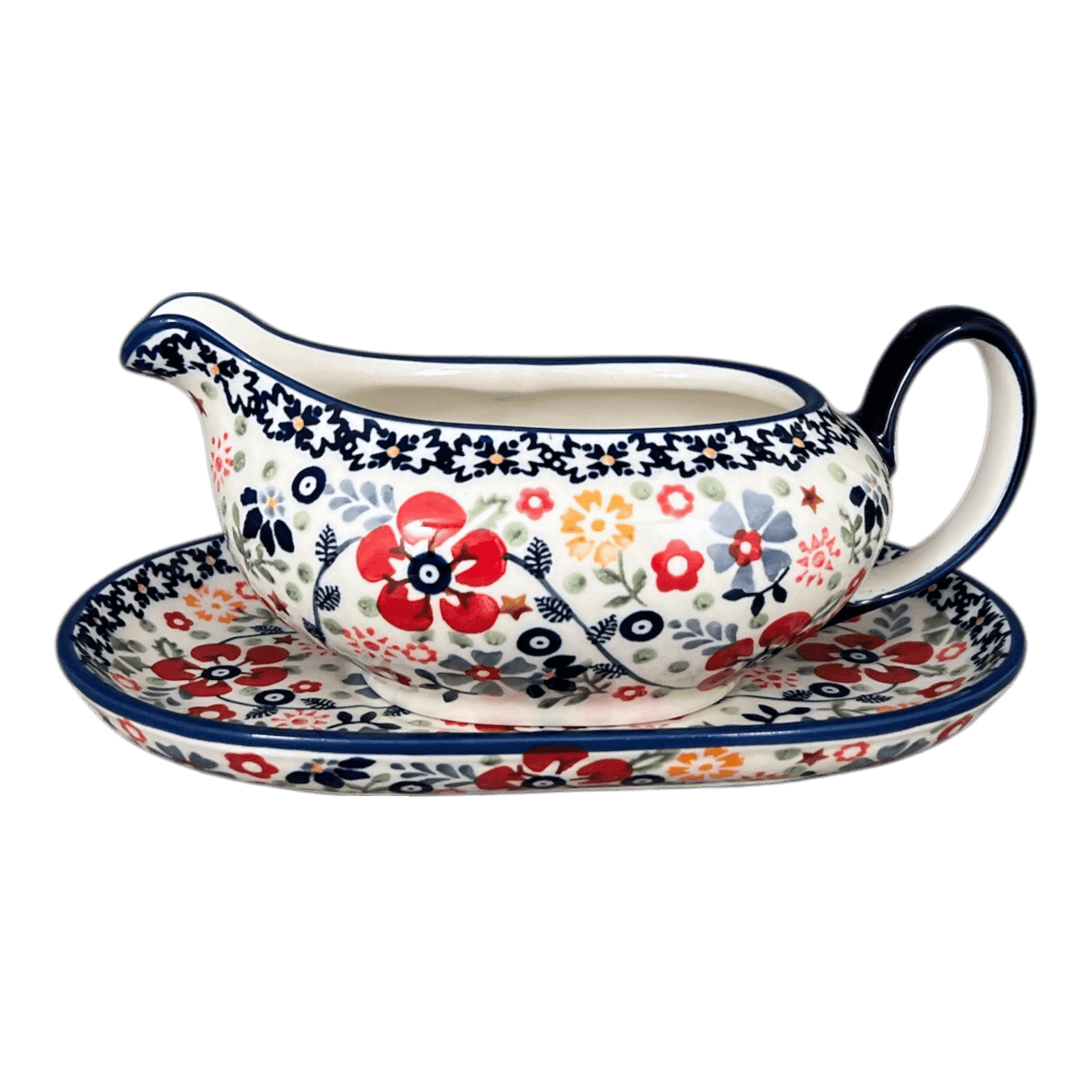 Gravy Boat, 14 oz in "Full Bloom" by Manufaktura | S119S-EO34