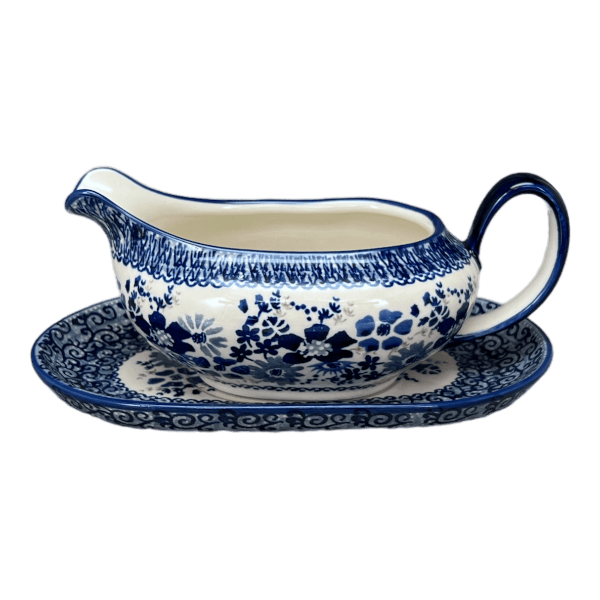 Gravy Boat, 14 oz in "Blue Life" by Manufaktura | S119S-EO39