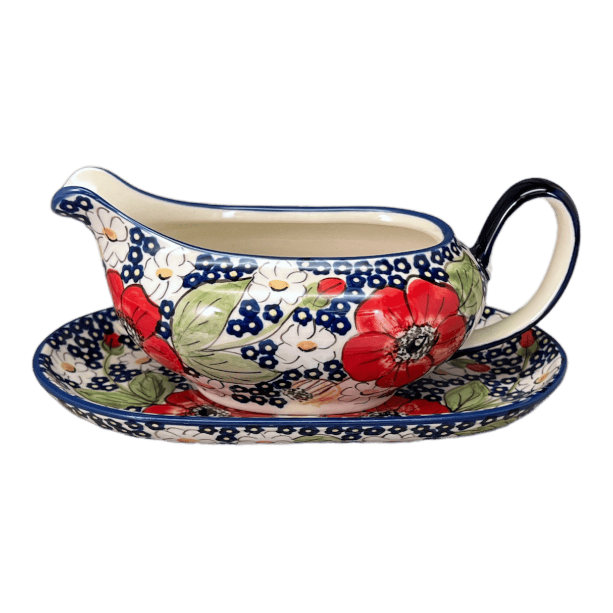 Gravy Boat, 14 oz in "Poppies & Posies" by Manufaktura | S119S-IM02