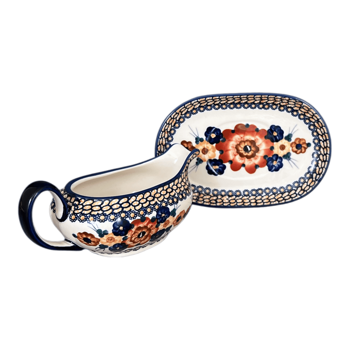 Gravy Boat, 14 oz in "Bouquet in a Basket" by Manufaktura | S119S-JZK