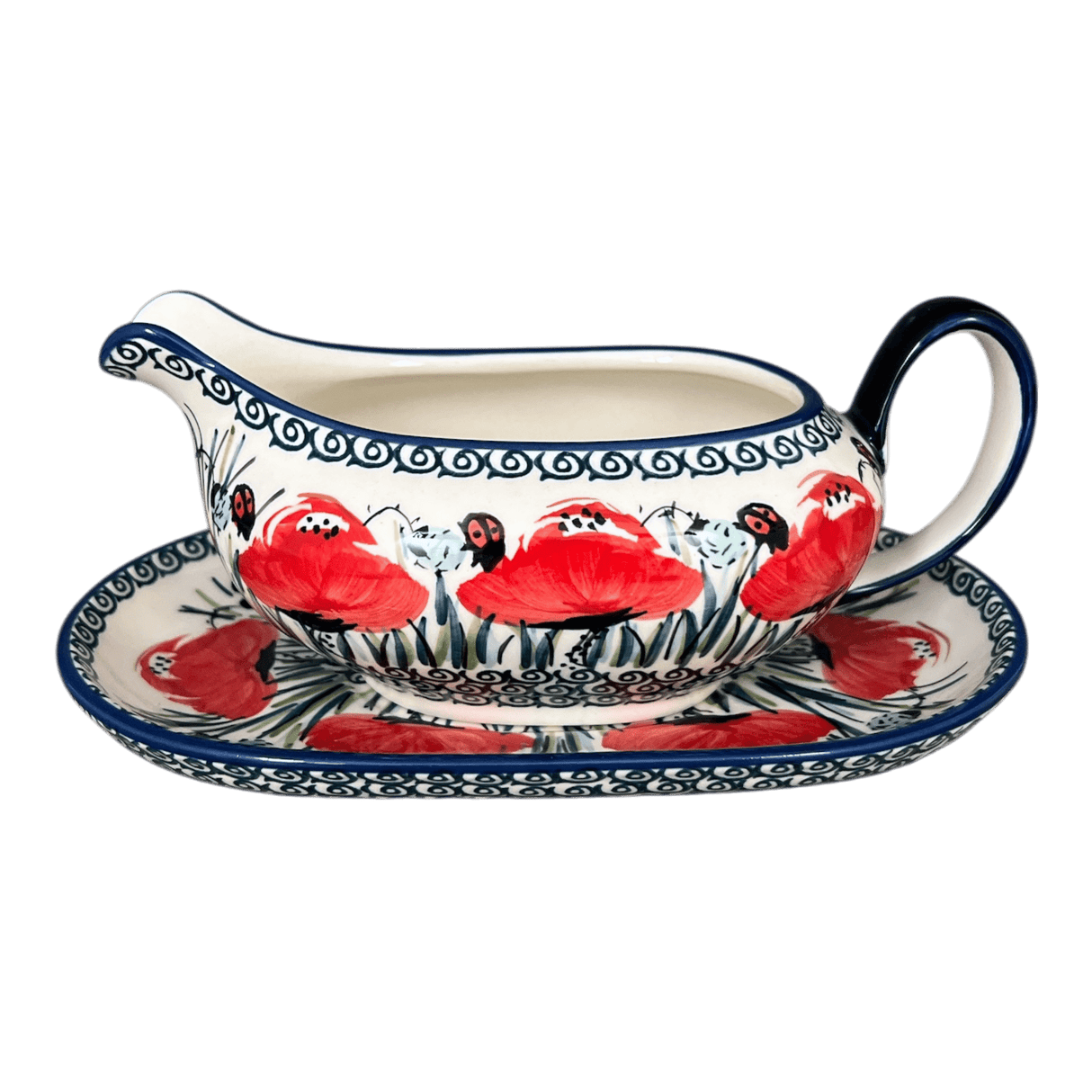 Gravy Boat, 14 oz in "Poppy Paradise" by Manufaktura | S119S-PD01