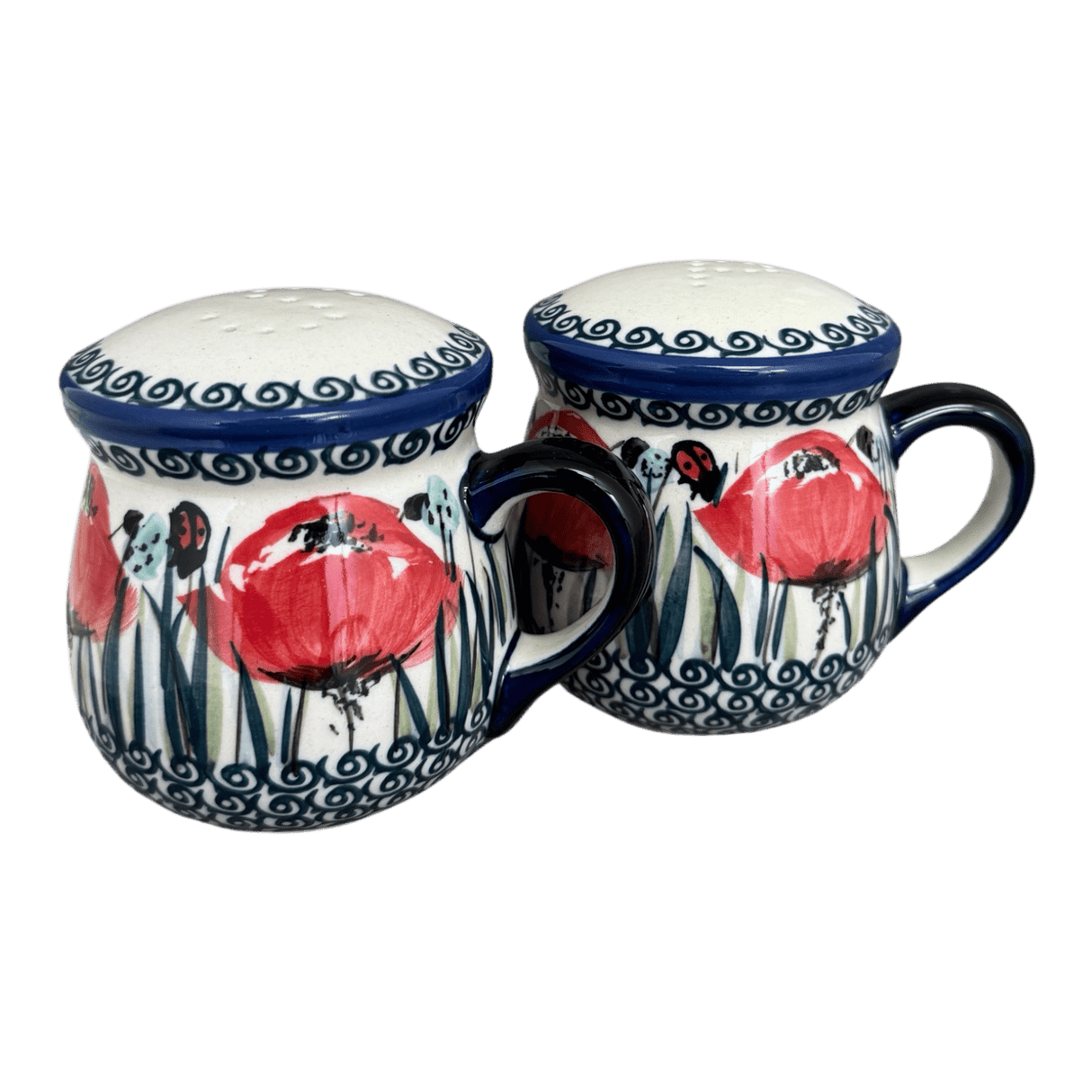 Salt & Pepper, Mug, 4" in "Poppy Paradise" by Manufaktura | S138S-PD01