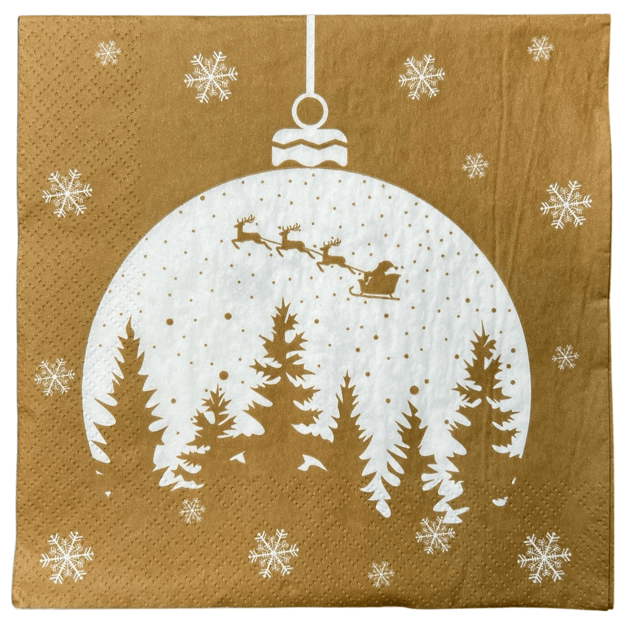 Paper Dinner Napkins in "Golden Christmas Bauble" by MAKI | SDGW-023101